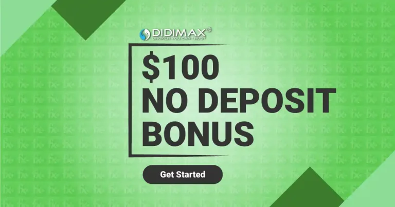 Didimax offer at $100 Forex No Deposit Welcome Bonus