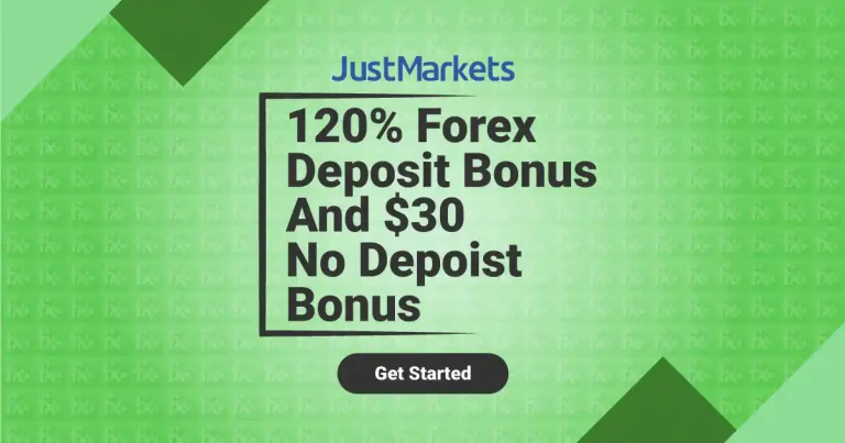 JustMarkets is offering a 120% Forex Deposit Bonus