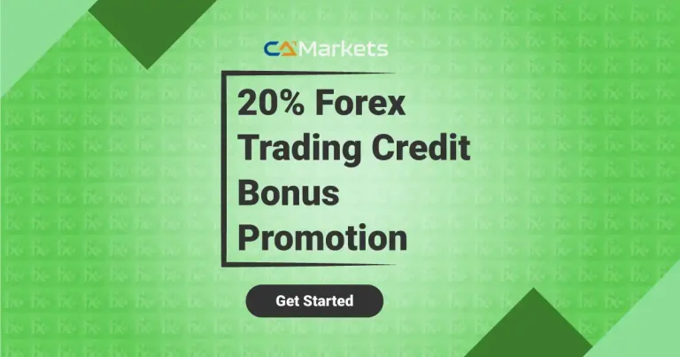 CA Markets 20% Forex Trading Credit Bonus Promotion