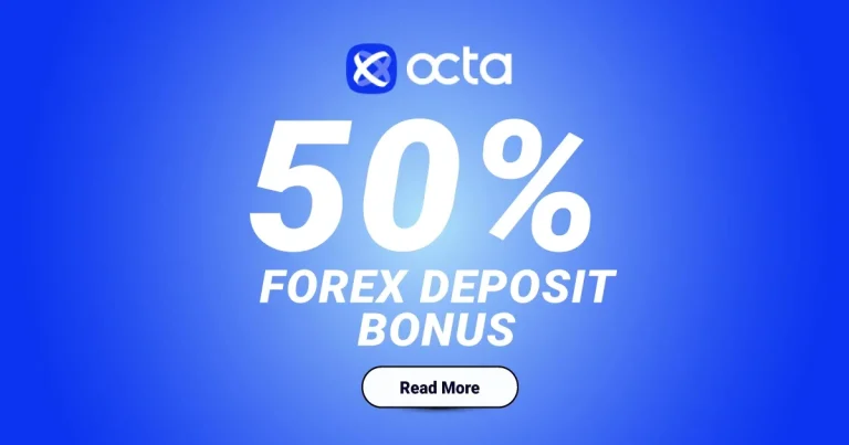 OctaFX 50% Forex Deposit Bonus with Every Deposit Made