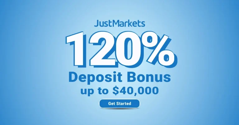 JustMarkets 120% Forex Deposit Bonus for the New Year in 2025