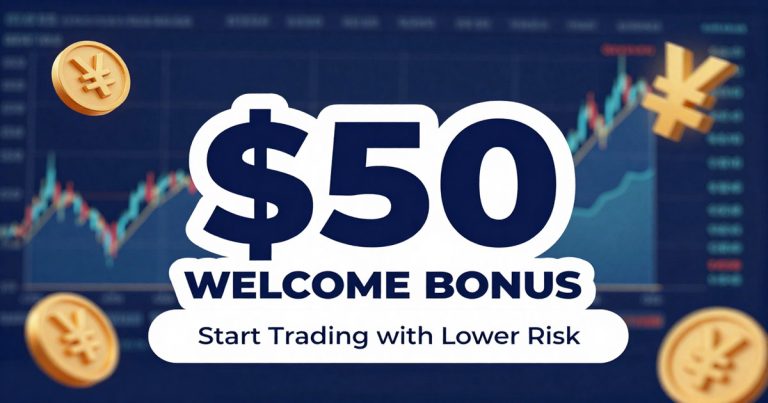 Start Forex Trading with a $50 Free Welcome Bonus