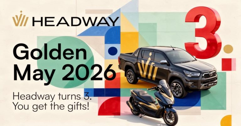Headway $250000 Golden May Giveaway for Third Anniversary
